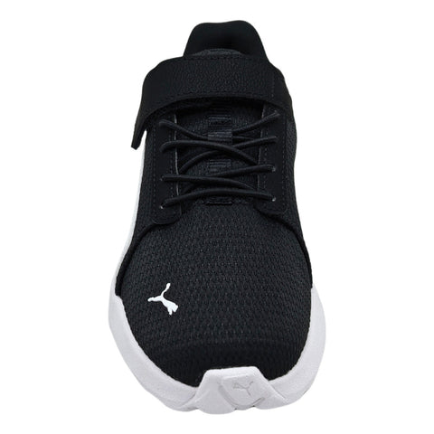 Tenis Puma Soft Cosmic Lt Negro Blanco Velcro 402448 02 Infantil