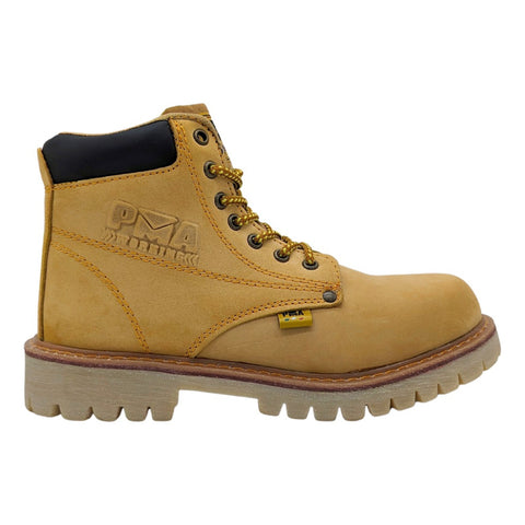 Botas De Trabajo Pma Sin Casco Uso Industrial Nobuck Miel
