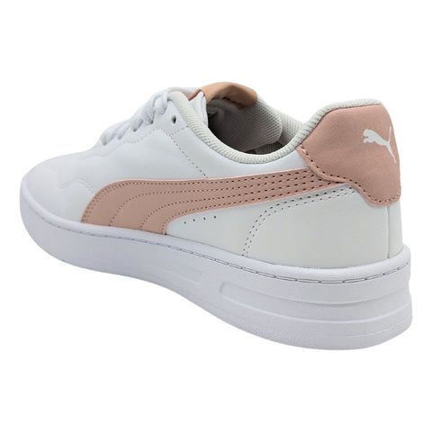 Tenis Puma Court Lally Blanco Rosa Mujer Juvenil 400367 04