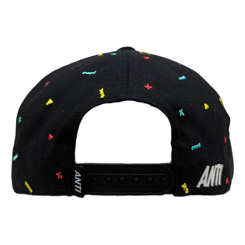 Gorra Antifashion Confetti Negro-color Bordado Algodón 005
