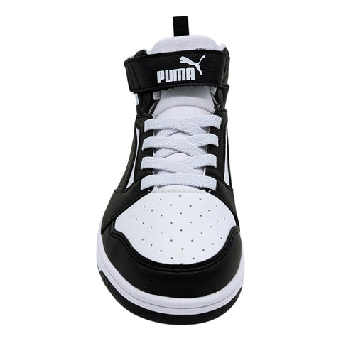 Tenis Puma Rebound V6 Mid Ps Niño Blanco/negro 393832 01