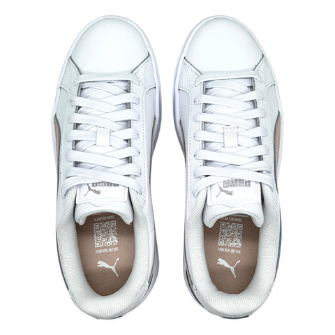 Tenis Puma Karmen Ii Jr Blanco Rosa Plataforma 398878 06 Para Mujer