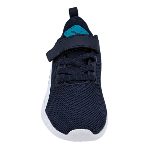Tenis Puma Flyer Runner V Ps Azul-blanco 192929 34 Para Niño