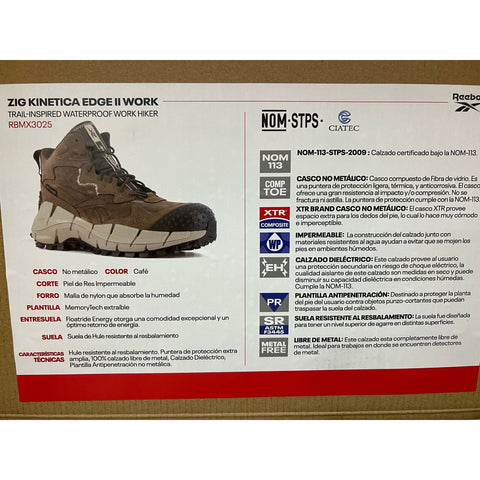 Zapato De Seguridad Tenis Botas Industrial Reebok Rbmx3025