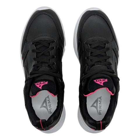 Tenis Pirma Brasil Mujer Deportivo 8507 Negro Rosa Dama 8507