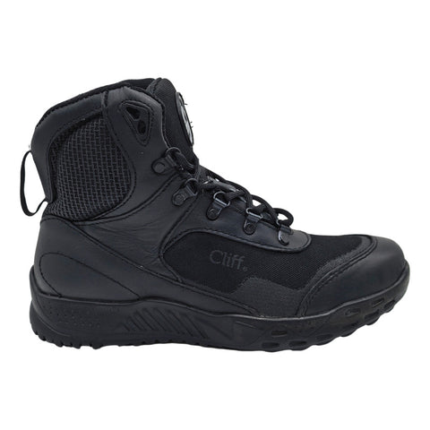 Botas Cliff Swat Negro Piel Tactica 3700 Para Hombre