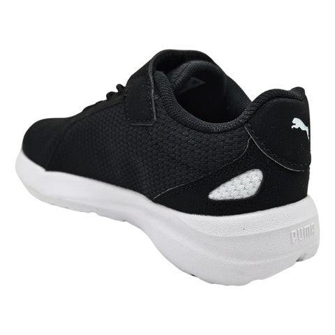 Tenis Puma Soft Cosmic Lt Negro Blanco Velcro 402448 02 Infantil