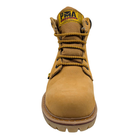 Bota De Trabajo Industrial Pma Con Casco Miel/nobuck-mujer