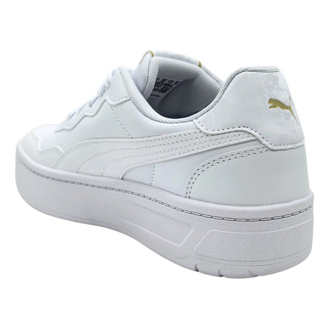 Tenis Puma Court Lally Skye Daylnigth Balnco Dorado 404295 01 Para Mujer