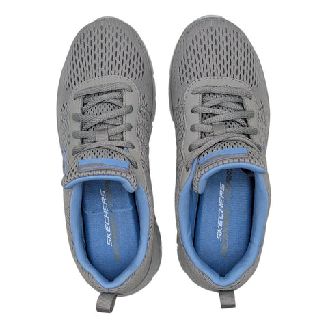 Tenis Skechers Mujer Modelo 150141 Color Gris Dama