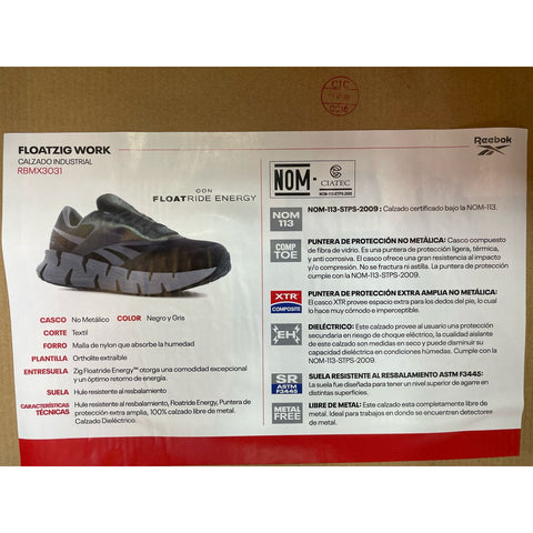Zapatos Industrial Trabajo Tenis De Seguridad Reebok Hombre