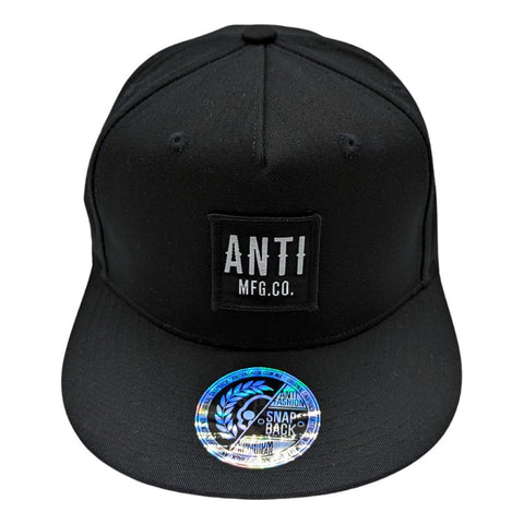 Gorra Antifashion Negra Logo Blanco Bordado 100% Algodón 001