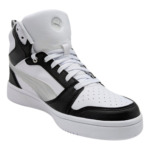 Tenis Puma V6 Metallic Dream Blanco-negro-plata Bota 397474 02 Dama