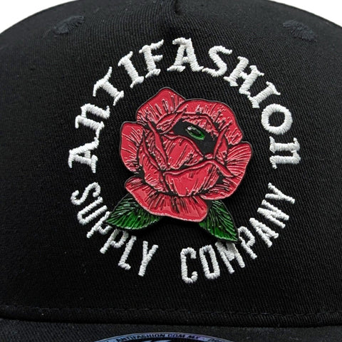 Gorra Antifashion Rosa Negro Bordado Algodón 008