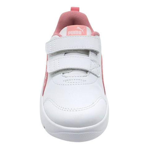 Tenis Puma Kinder Courtflex V3 1v Inf Niña Blanco-rosa 398759 05 Tallas Pequeñas 12 Al 21.5 Mx