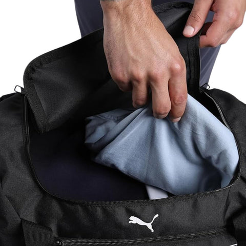 Puma Maleta De Mano Ejercicio Gym Deportiva Negro Con Blanco