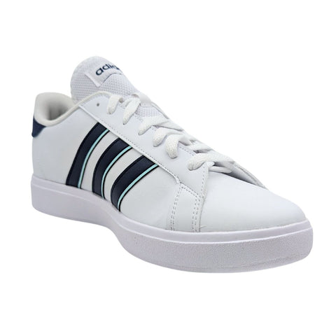 Tenis Adidas Grand Court Base 2.0 Blanco-Azul ID1183 Para Hombre