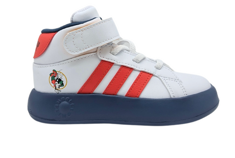 Tenis Adidas Grand Court Mid Mickey I Blanco-Azul IF4095 Infantil