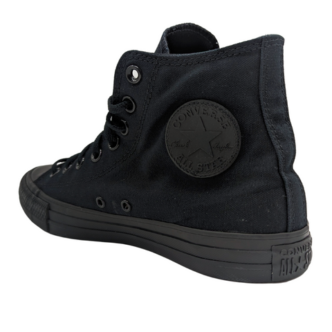 Tenis Converse Chuck Taylor All Star Negros Monocromáticos en Bota de Lona Unisex