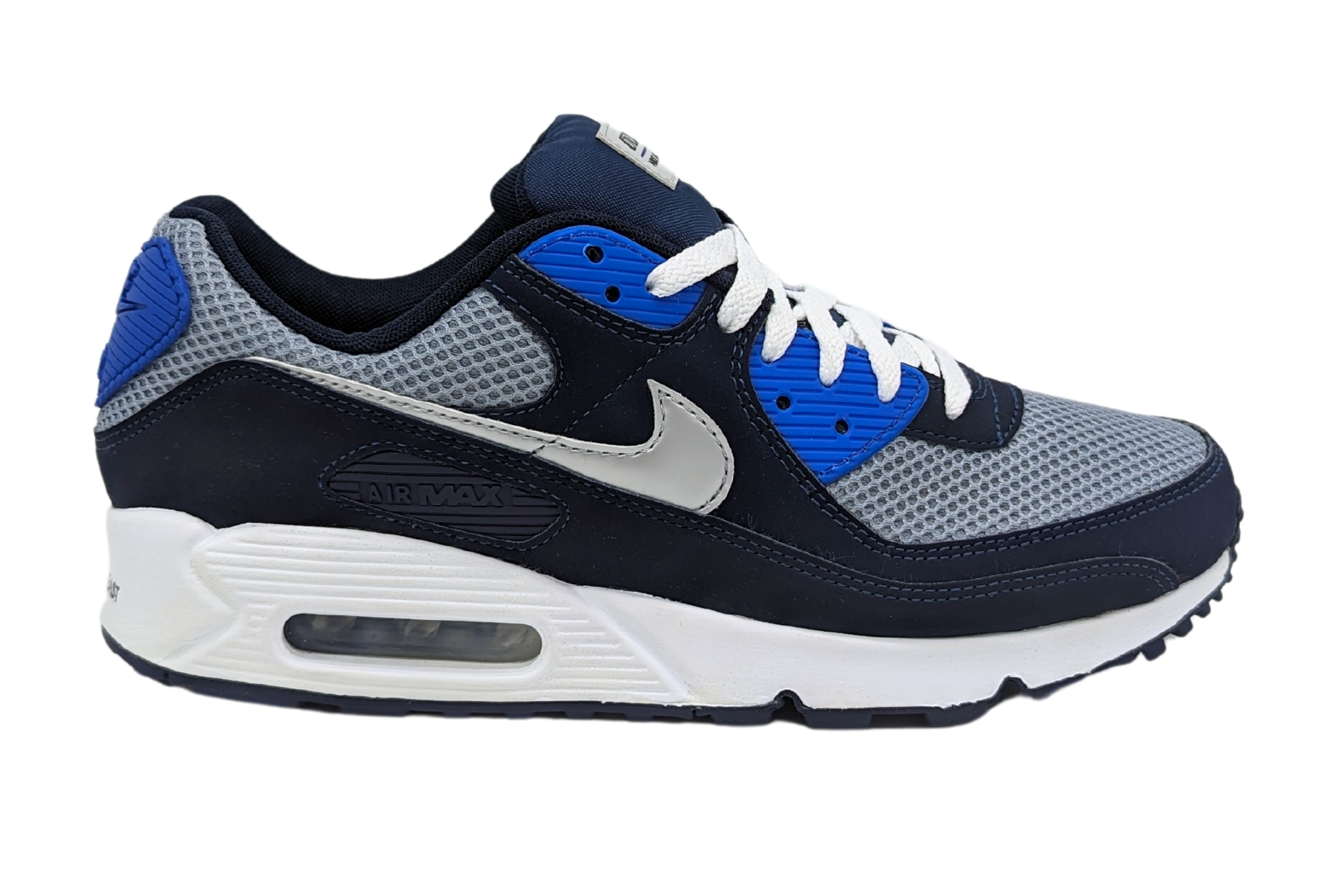 Tenis Nike Air Max 90 SE Azul Gris FD0374 410 Para Hombre Tenis Sport MX