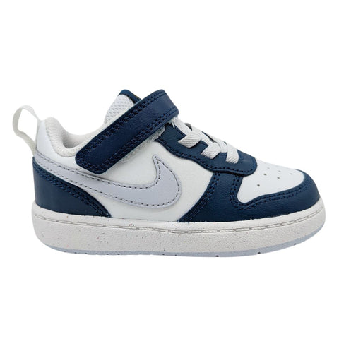 Tenis Nike Court Borough Low 2 Blanco-Azul BQ5453 121 Infantil