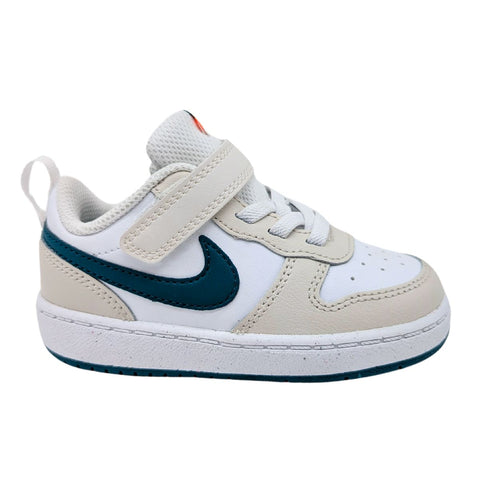 Tenis Nike Court Borough Low 2 Blanco-Turquesa BQ5453 017 Infantil