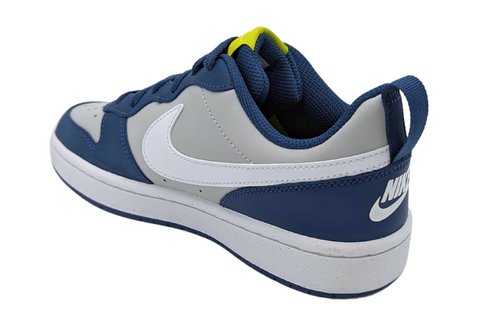 Tenis Nike Court Borough Low 2 Gs Gris-Azul BQ5448 016 Juvenil