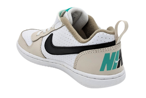 Tenis Nike Court Borough Low PSV Blanco-Café DZ2785 101 Para Niño