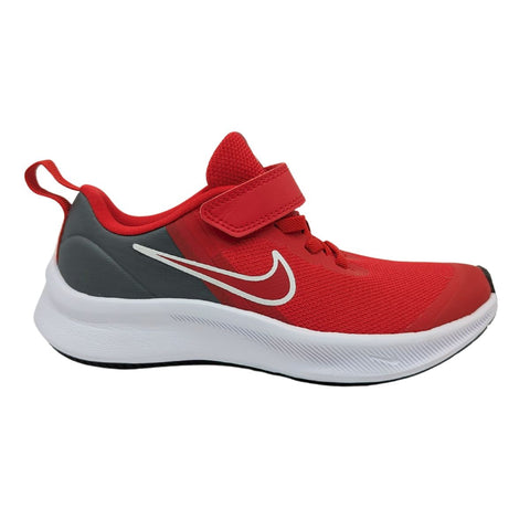 Tenis Nike Star Runner 3 Rojo-Gris-Blanco DA2777 607 Infantil