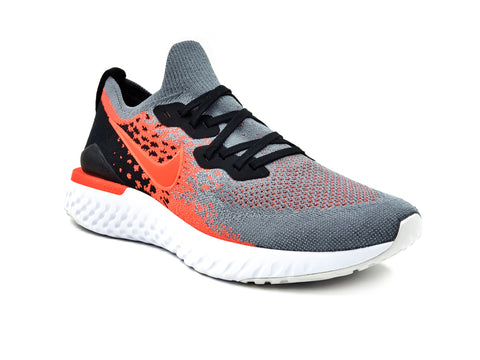 Tenis Nike Epic React Flyknit 2 BQ8928014 Gris/Naranja-Hombre
