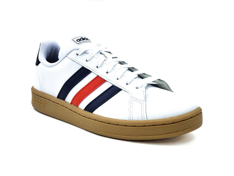 Tenis Adidas Grand Court EE7888 Blanco/Cafe-Hombre