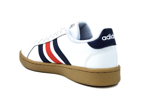 Tenis Adidas Grand Court EE7888 Blanco/Cafe-Hombre