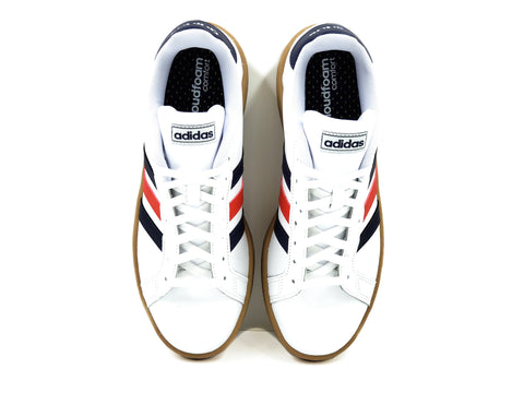 Tenis Adidas Grand Court EE7888 Blanco/Cafe-Hombre