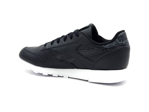 Tenis Reebok Cl LTHR DV8155 Negro/Blanco-Mujer