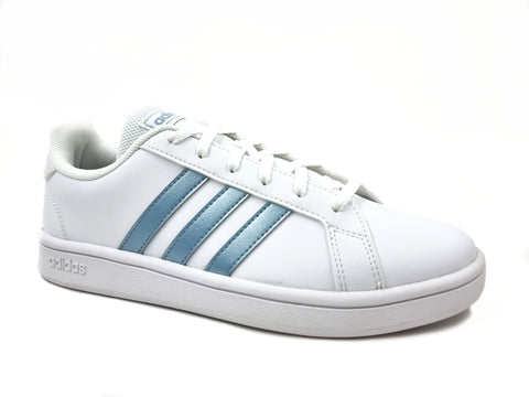 Tenis Adidas Grand Court Base GZ8164 Blanco/Azul-Juvenil