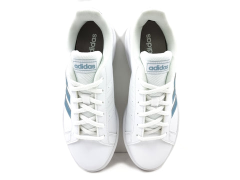 Tenis Adidas Grand Court Base GZ8164 Blanco/Azul-Juvenil