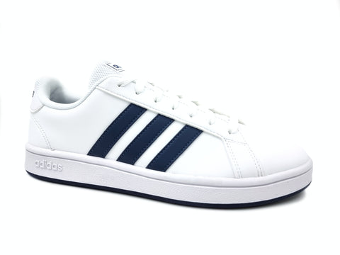 Tenis Adidas Grand Court Base FY8568 Blanco/Azul Hombre