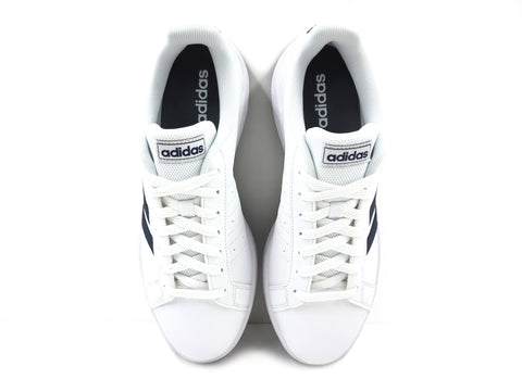 Tenis Adidas Grand Court Base FY8568 Blanco/Azul Hombre