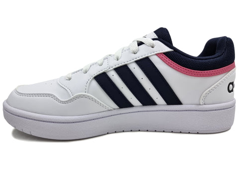 Tenis Adidas Hoops 3.0 GW3037 Blanco/Azul Mujer