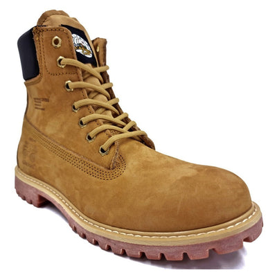 Botas De Montaña Para Hombre Caribu 784 Nobuck Paja