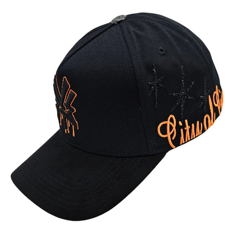 Gorra Cash Only Ny City Of Crime Negro Naranja Snapback 049
