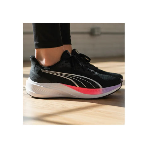 Tenis Puma Dasher Lite Negro Blanco Naranja 312586 19 Unisex