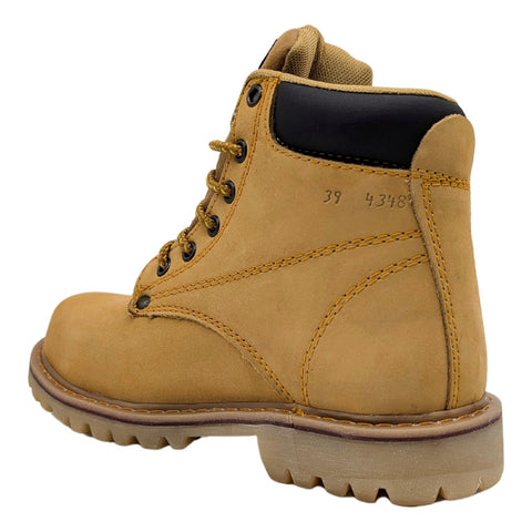 Bota De Trabajo Industrial Pma Sin Casco Miel/nobuck-mujer