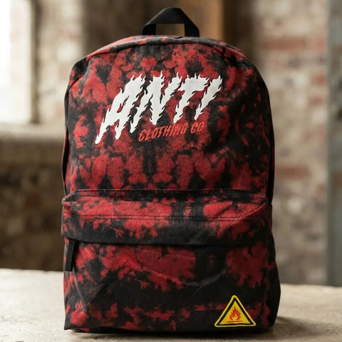 Mochila Antifashion Fire Negro Rojo Unisex 011
