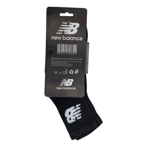 Calcetas New Balance Blanco Negro Pantorrilla 3 Pares Unisex Negro Liso 6-9 M