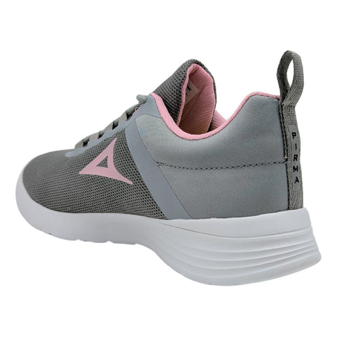 Tenis Pirma Running Gris-rosa 4517 Para Mujer