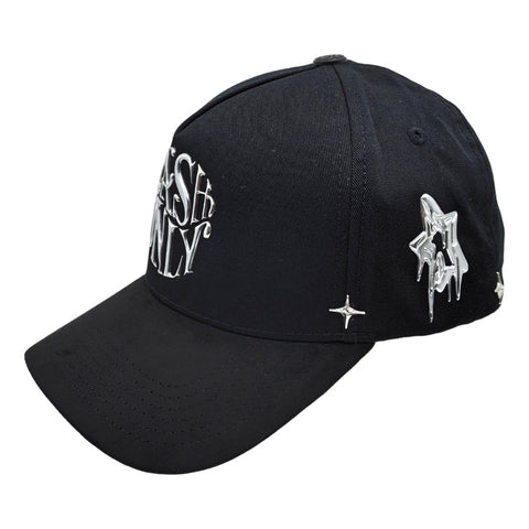 Gorra Cash Only Silver Liquid 012 Negro Snapback Unisex