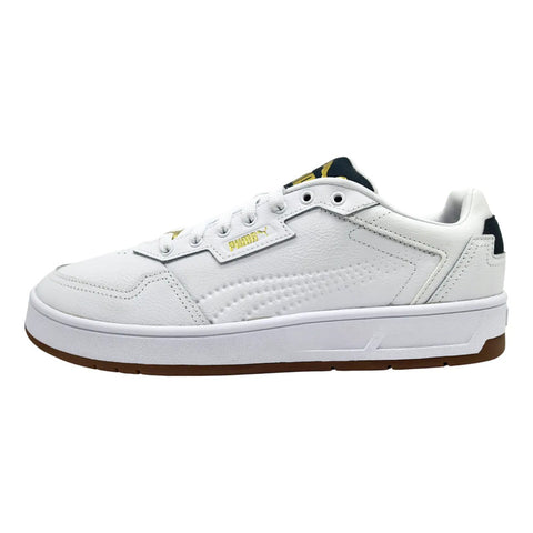 Tenis Puma Court Classic Lux Blanco Verde 395019 13 Hombre