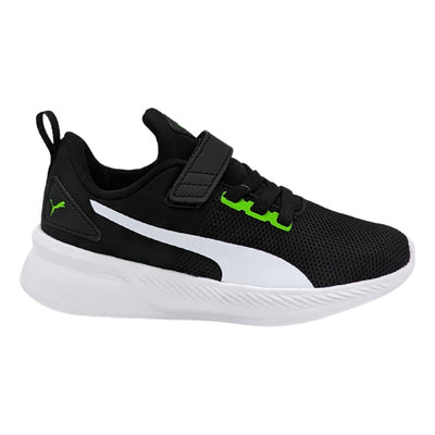 Puma Flyer Runner Color Negro/blanco/verde Niños 17-21 Mx