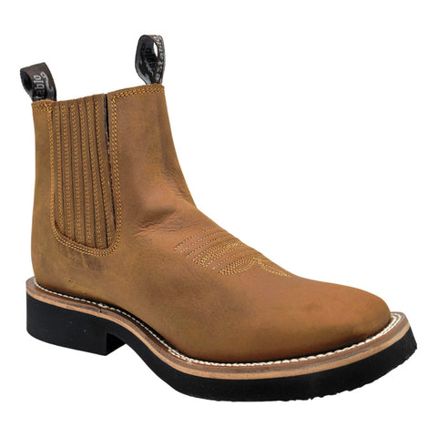 Bota Hombre Rodeo Vaquero Bulldog Cosida Piel Establo 982